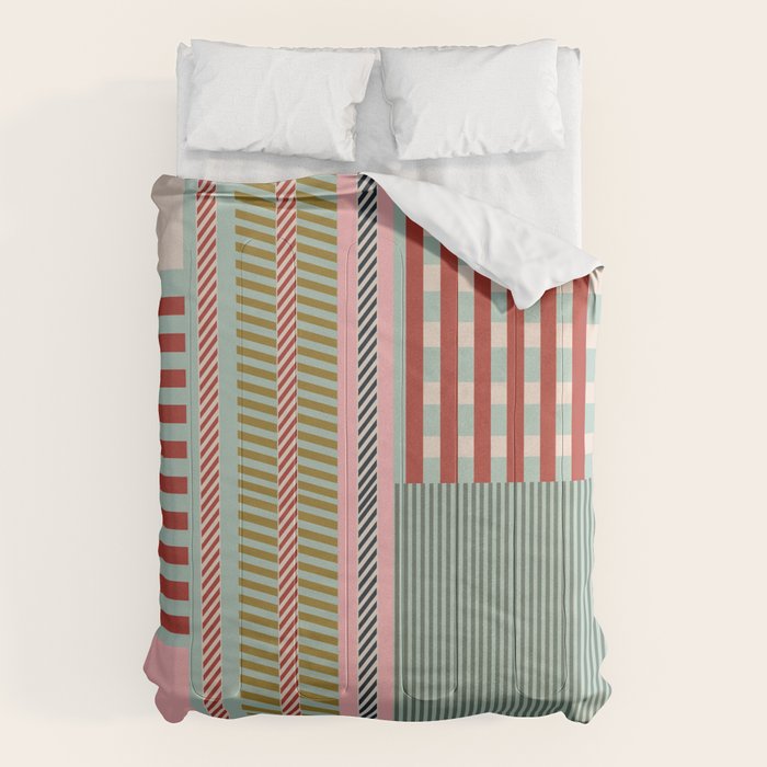 Vintage Striped Geometric Comforter Gallery Image 6