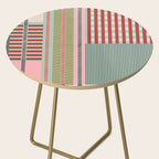 Vintage Striped Geometric Side Table Gallery Image 2