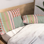 Vintage Striped Geometric Pillow Sham Gallery Image 2
