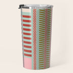 Vintage Striped Geometric Travel Mug Gallery Image 3