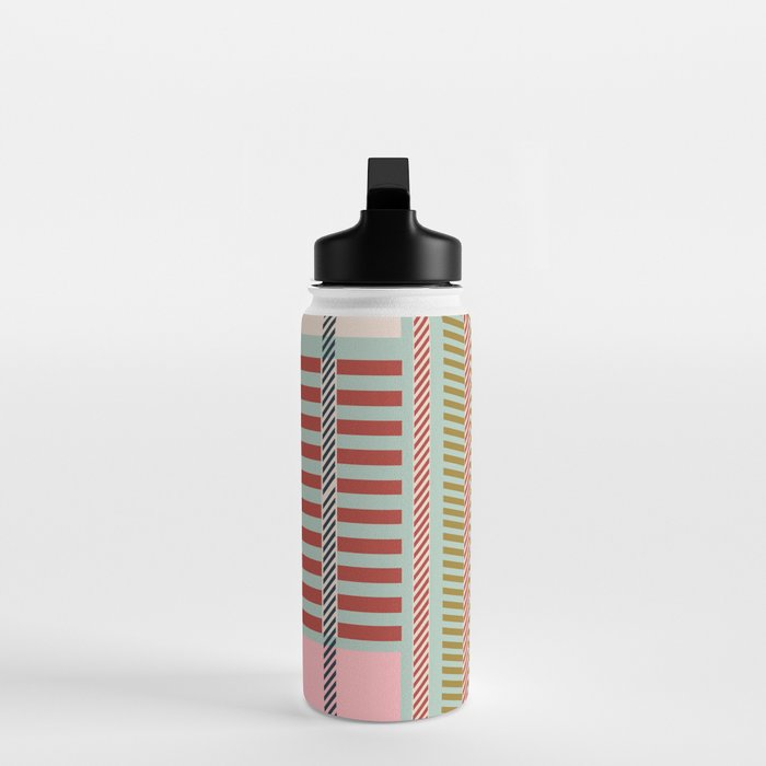 Vintage Striped Geometric Water Bottle Gallery Image 3