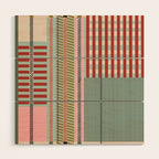 Vintage Striped Geometric Wood Wall Art Gallery Image 1