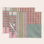 Vintage Striped Geometric Placemat Gallery Image 1