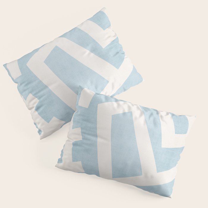Light Blue Geometric Abstract Artwork Pillow Sham Gallery Image 3