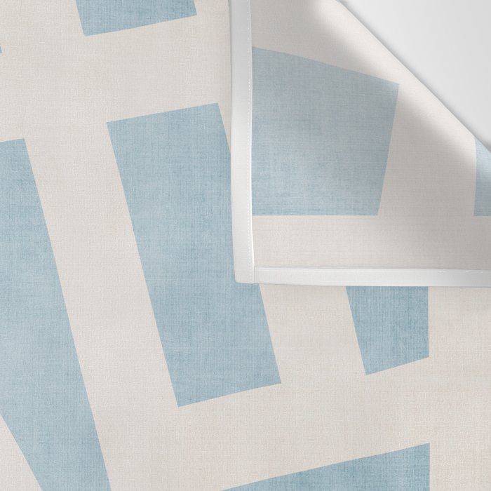 Light Blue Geometric Abstract Artwork Wall Tapestry Gallery Image 3