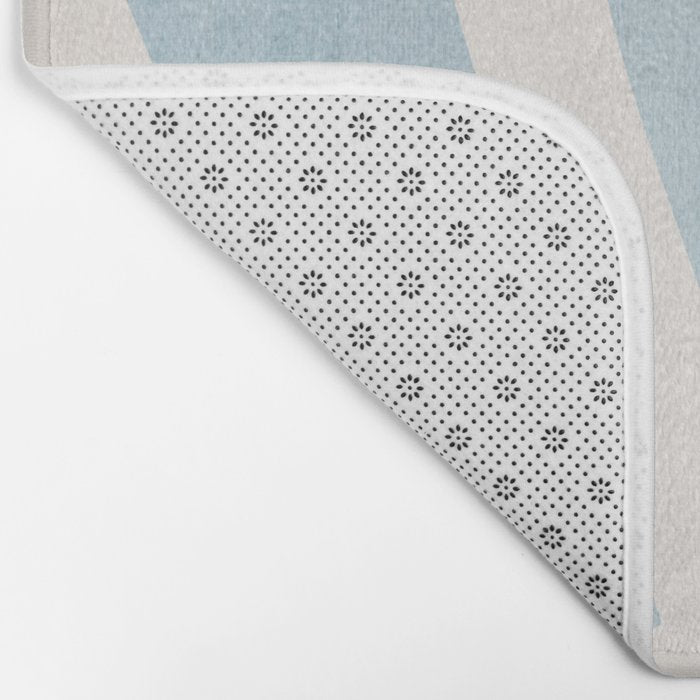 Light Blue Geometric Abstract Artwork Bath Mat Gallery Image 2