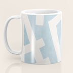 Light Blue Geometric Abstract Artwork Coffee Mug Gallery Image 3