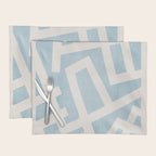 Light Blue Geometric Abstract Artwork Placemat Gallery Image 1
