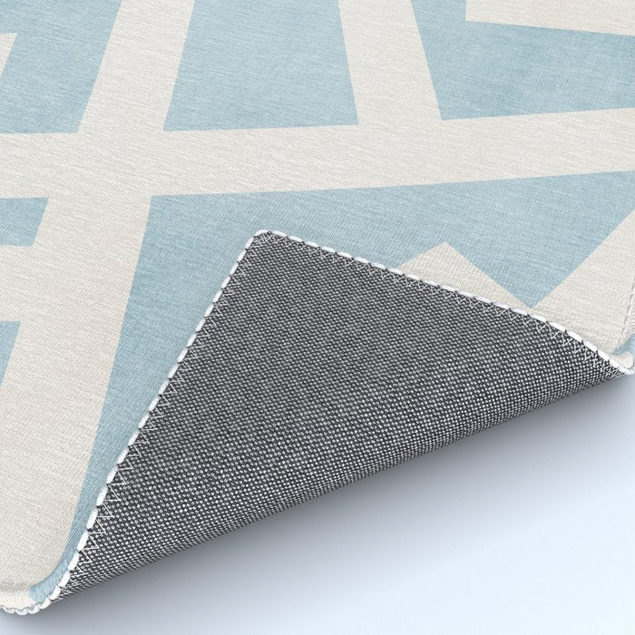 Light Blue Geometric Abstract Artwork Rug Gallery Image 4