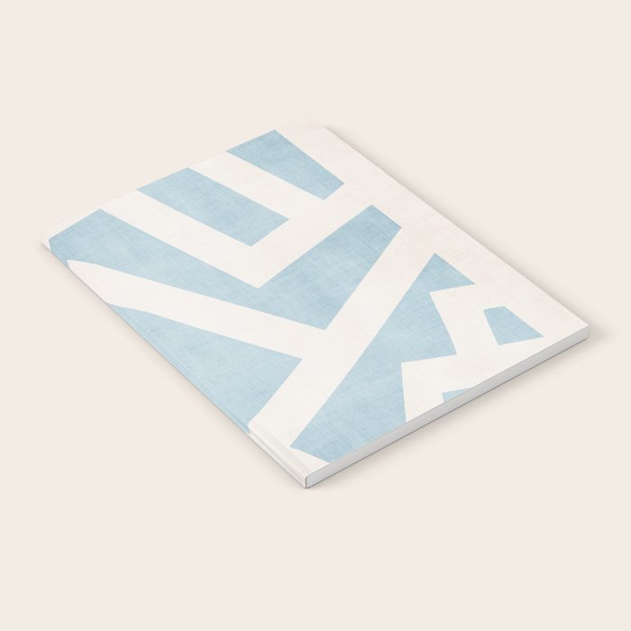 Light Blue Geometric Abstract Artwork Notebook Gallery Image 2
