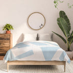 Light Blue Geometric Abstract Artwork Comforter Gallery Image 3