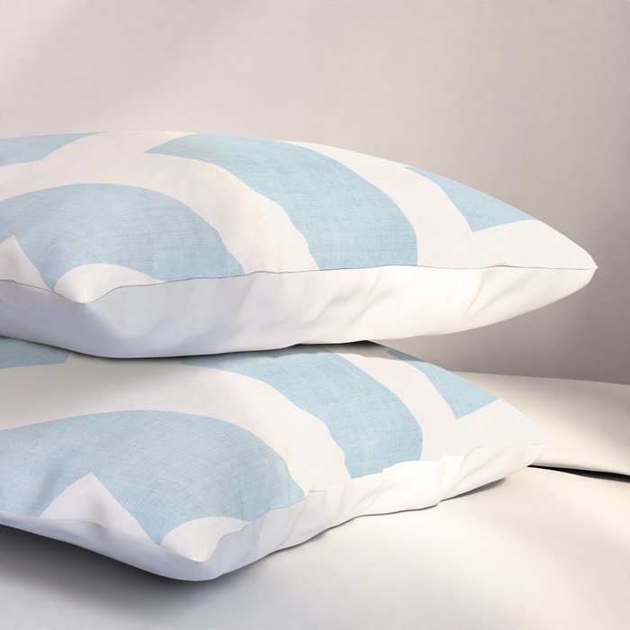 Light Blue Geometric Abstract Artwork Pillow Sham Gallery Image 3