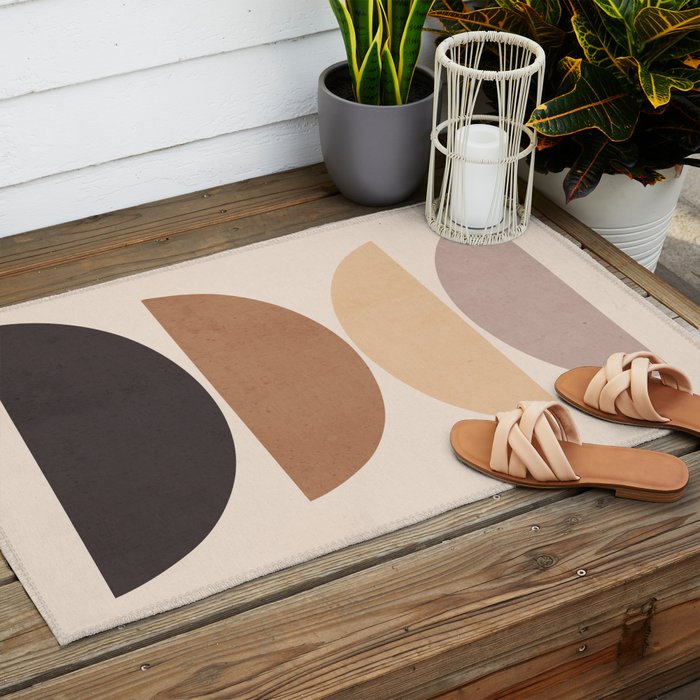 Abstract Art  Shapes 30 Outdoor Rug Gallery Image 2