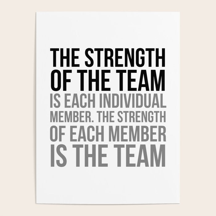 Team Work Quotes, Office Decor, Office Wall Art, Office Art, Office Gifts Poster Gallery Image 4