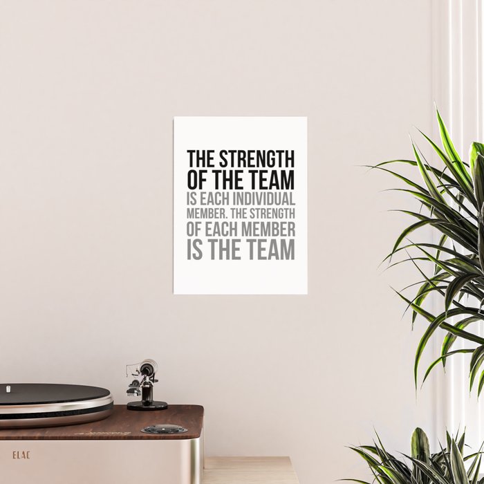 Team Work Quotes, Office Decor, Office Wall Art, Office Art, Office Gifts Poster Gallery Image 2
