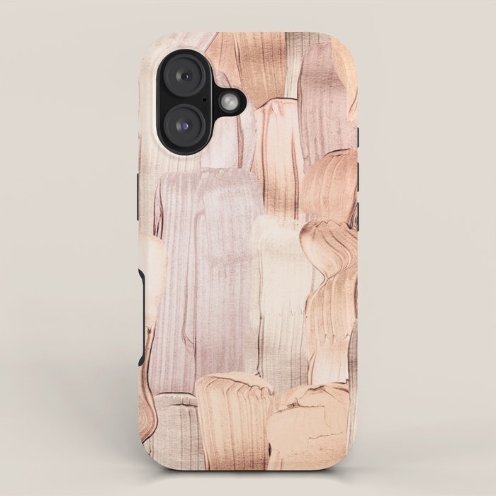 Shiny Metal Copper Hand Drawn Strokes iPhone Case Gallery Image 1