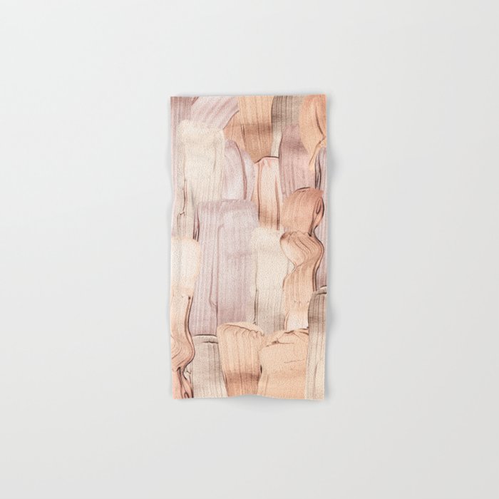 Shiny Metal Copper Hand Drawn Strokes Bath Towel Gallery Image 1