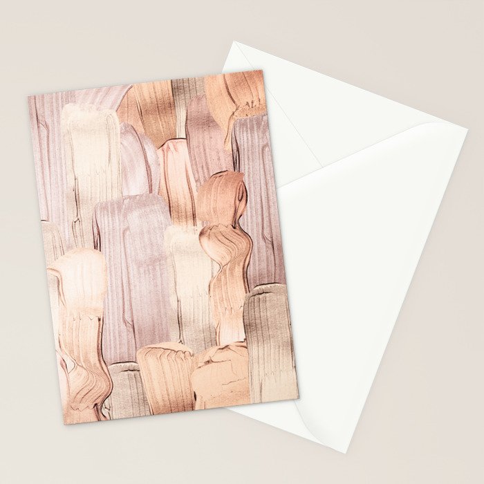 Shiny Metal Copper Hand Drawn Strokes Stationery Card Gallery Image 2