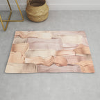 Shiny Metal Copper Hand Drawn Strokes Rug Gallery Image 1