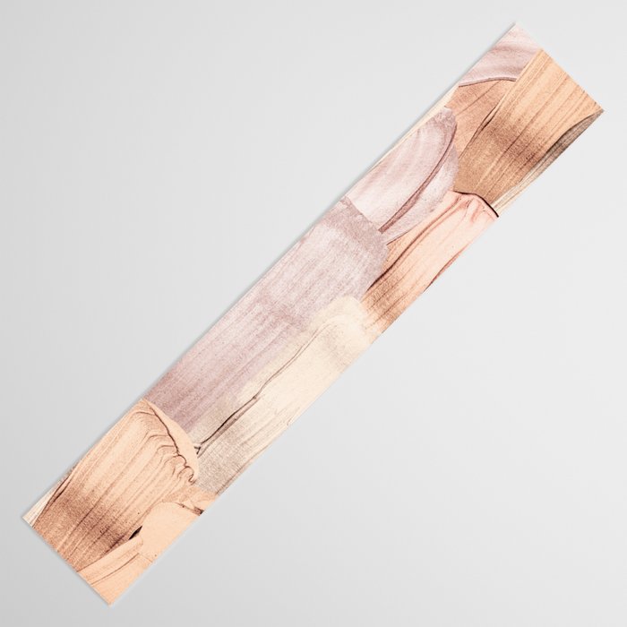 Shiny Metal Copper Hand Drawn Strokes Table Runner Gallery Image 3