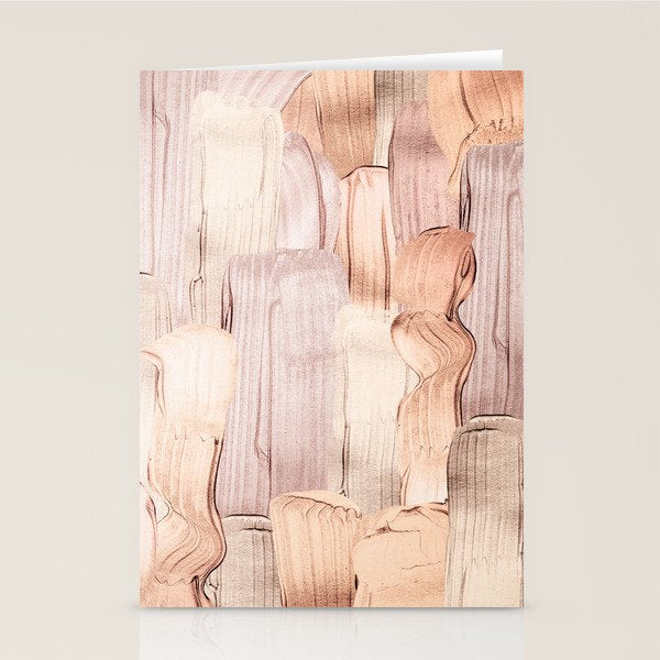 Shiny Metal Copper Hand Drawn Strokes Stationery Card Gallery Image 2