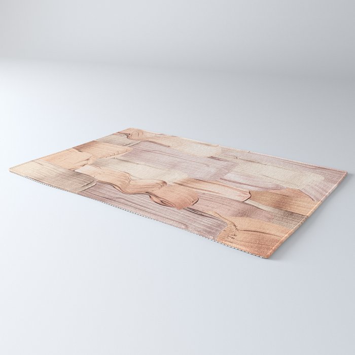 Shiny Metal Copper Hand Drawn Strokes Rug Gallery Image 3