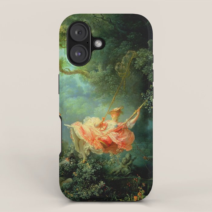 Jean-Honoré Fragonard "The Swing (L'Escarpolette)(The Happy Accidents of the Swing") iPhone Case Gallery Image 1