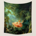 Jean-Honoré Fragonard "The Swing (L'Escarpolette)(The Happy Accidents of the Swing") Wall Tapestry Gallery Image 4