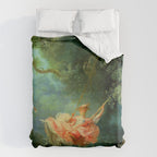 Jean-Honoré Fragonard "The Swing (L'Escarpolette)(The Happy Accidents of the Swing") Duvet Cover Gallery Image 6