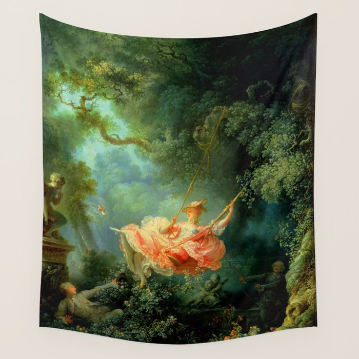 Jean-Honoré Fragonard "The Swing (L'Escarpolette)(The Happy Accidents of the Swing") Wall Tapestry Gallery Image 1