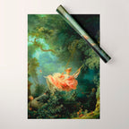 Jean-Honoré Fragonard "The Swing (L'Escarpolette)(The Happy Accidents of the Swing") Wrapping Paper Gallery Image 1