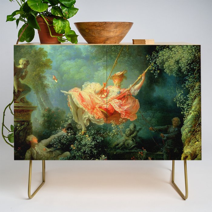 Jean-Honoré Fragonard "The Swing (L'Escarpolette)(The Happy Accidents of the Swing") Credenza Gallery Image 1