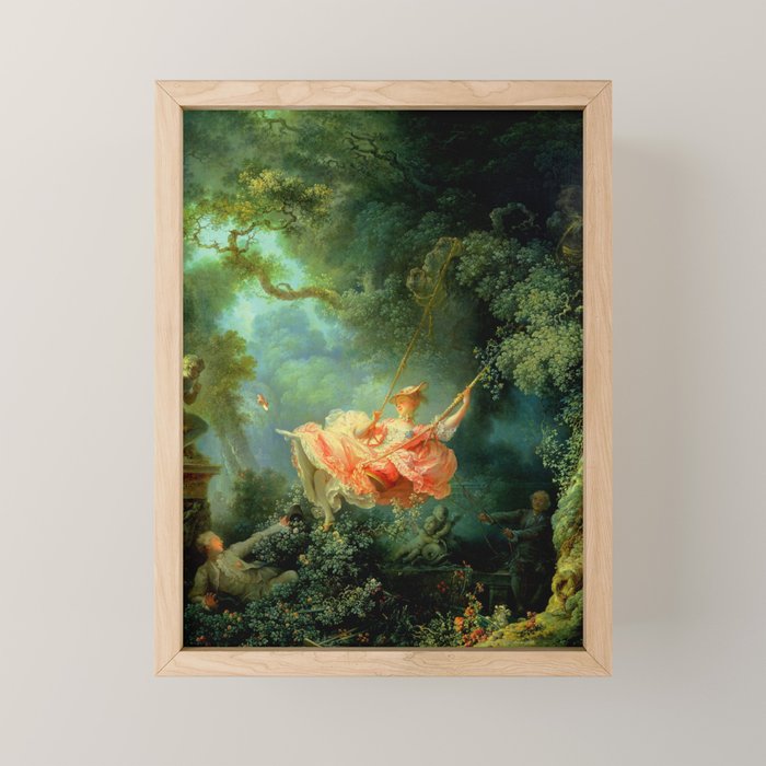 Jean-Honoré Fragonard "The Swing (L'Escarpolette)(The Happy Accidents of the Swing") Mini Art Print Gallery Image 1