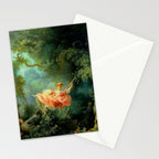 Jean-Honoré Fragonard "The Swing (L'Escarpolette)(The Happy Accidents of the Swing") Stationery Card Gallery Image 2