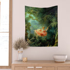 Jean-Honoré Fragonard "The Swing (L'Escarpolette)(The Happy Accidents of the Swing") Wall Tapestry Gallery Image 2