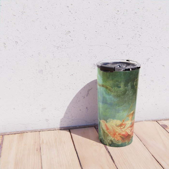 Jean-Honoré Fragonard "The Swing (L'Escarpolette)(The Happy Accidents of the Swing") Travel Mug Gallery Image 4
