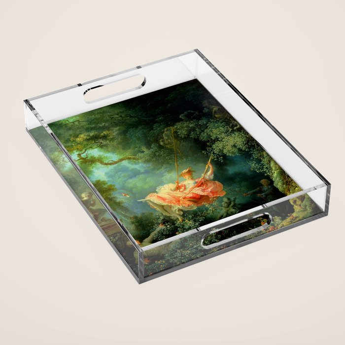 Jean-Honoré Fragonard "The Swing (L'Escarpolette)(The Happy Accidents of the Swing") Acrylic Tray Gallery Image 1