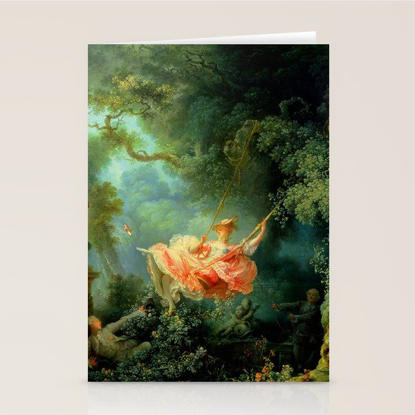 Jean-Honoré Fragonard "The Swing (L'Escarpolette)(The Happy Accidents of the Swing") Stationery Card Gallery Image 2