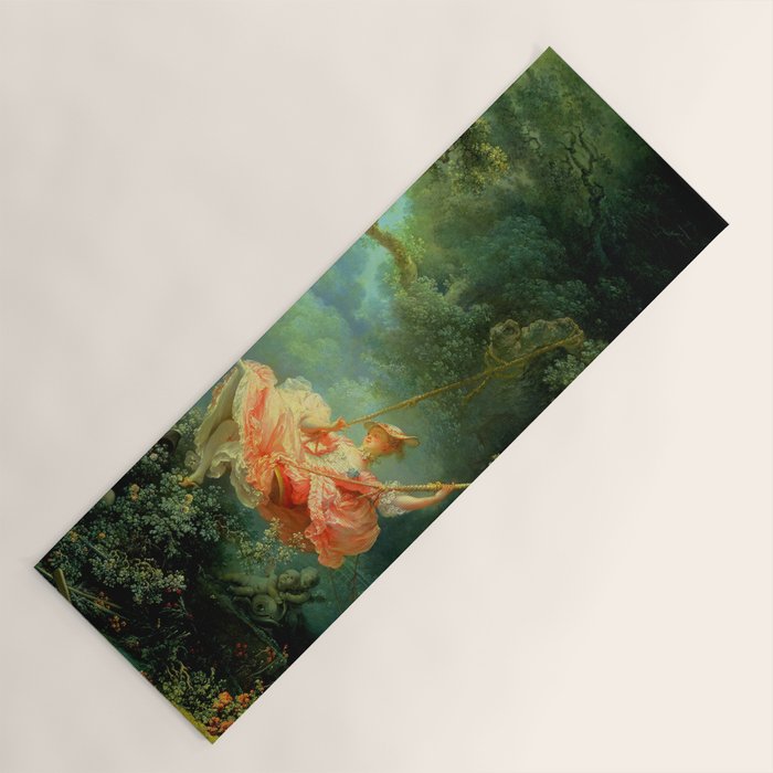 Jean-Honoré Fragonard "The Swing (L'Escarpolette)(The Happy Accidents of the Swing") Yoga Mat Gallery Image 1