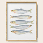 Sardine Fish Watercolor  Serving Tray Gallery Image 1