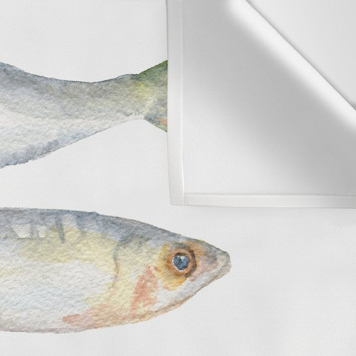 Sardine Fish Watercolor  Wall Tapestry Gallery Image 3