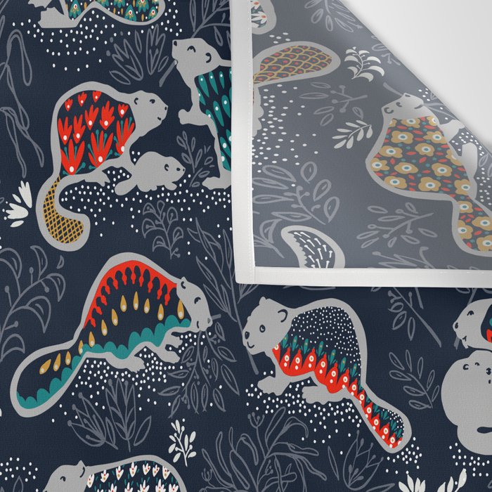 Beaver is back by night - Comeback Species Wall Tapestry Gallery Image 3