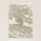 Vintage Map of Stockholm Sweden (1838) Stationery Card Gallery Image 2