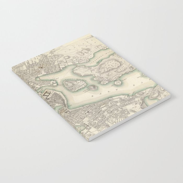 Vintage Map of Stockholm Sweden (1838) Notebook Gallery Image 2