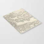 Vintage Map of Stockholm Sweden (1838) Notebook Gallery Image 2