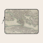Vintage Map of Stockholm Sweden (1838) Laptop Sleeve Gallery Image 1