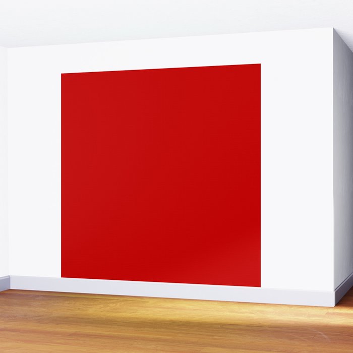Bright red Wall Mural Gallery Image 2