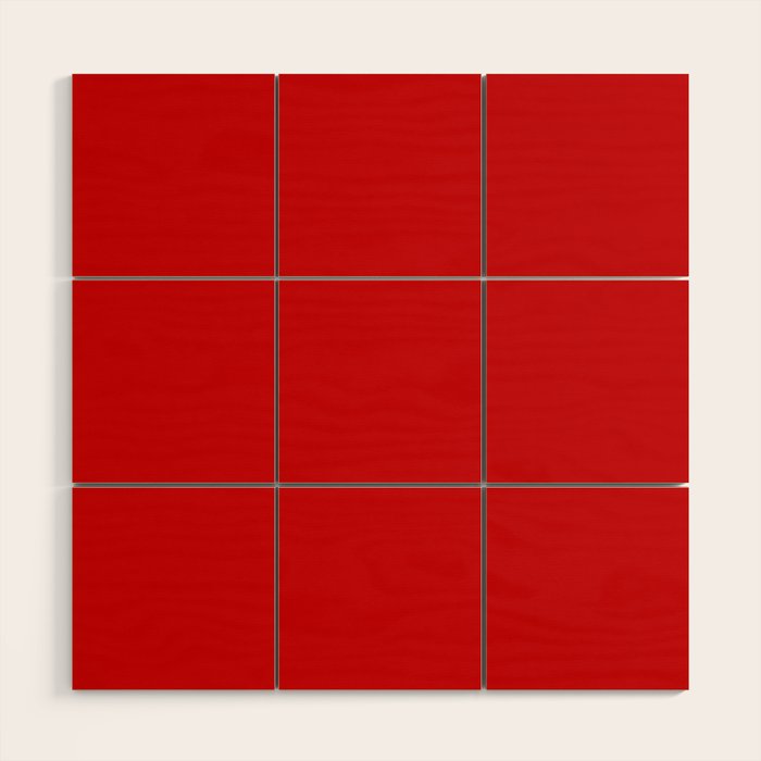 Bright red Wood Wall Art Gallery Image 1