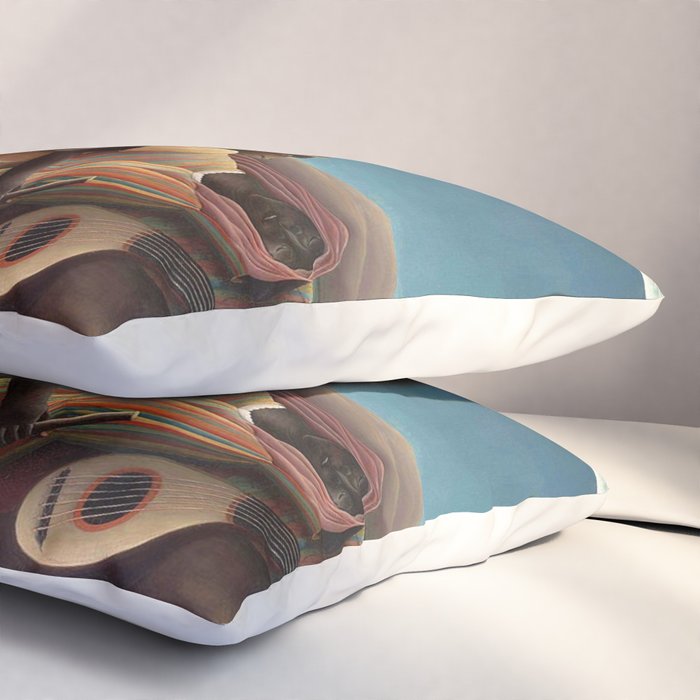 'The Sleeping Gypsy' Lion and Moon While Sleeping in the Desert by Henri Rousseau Pillow Sham Gallery Image 3