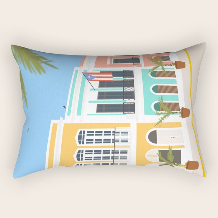 Old San Juan, Puerto Rico Rectangular Pillow Gallery Image 2